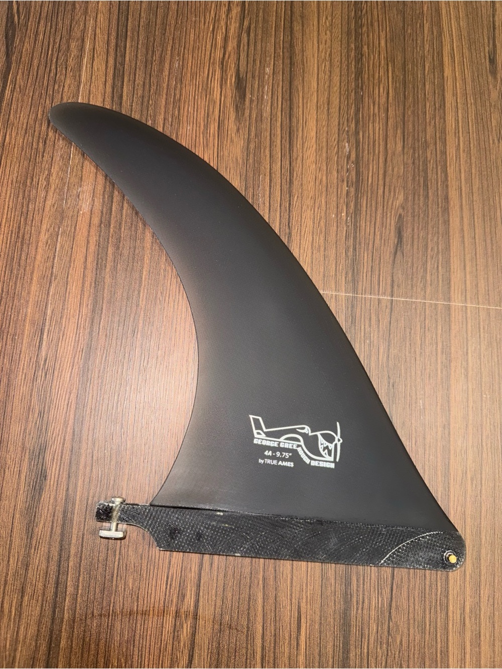 Brand New True Ames Greenough 4A 9.75" Single Surfboard Longboard Fin Smoke